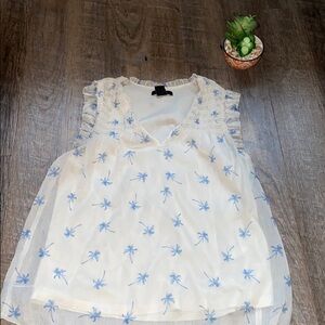 Cream Palm Tree Blouse